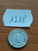German Empire 1 pfennig 1917 f Stuttgart, alu, ii. William 1218