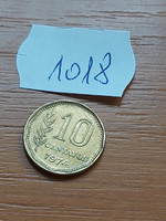 Argentina 10 centavos 1974 brass 1018