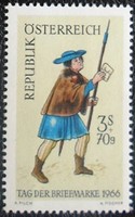 A1229 / Austria 1966 stamp day stamp postal clerk