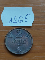 2 coins of Norway 1947 bronze, vii. Haakon 1265