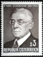 A1234 / Austria 1967 karl schönherr stamp postal clerk