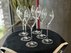 L’Instant Taittinger Champagne szájjal fújt, kézzel készített kristálypoharak (6db) eredeti dobozban