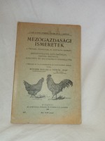 Móczár Miklós - Török Imre Mezőgazdasági ismeretek (Méhtenyésztés, szőlőművelés, fásítás, ...)1928