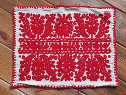 Old ethnographic embroidered pillow cover, 48 x 38 cm