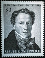 A1193 / Austria 1965 Ferdinand Georg Waldmüller stamp postal clerk