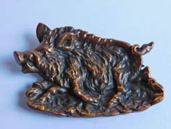 Old cast boar wall decoration