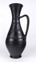 1R399 id. Lajos potter - eszter szabó reed court black earthenware 42.5 Cm