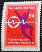 A1738 / Austria 1983 International Symposium on Pacemakers stamp postage stamp
