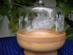 Sajt tál sajt búrával üveg harang Hollandiából