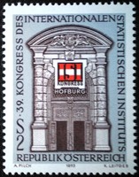 A1420 / Austria 1973 international statistical institute stamp postal clerk