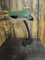 Banklámpa, öntöttvas szép állapotú, szecessziós íróasztali lámpa, 20. század elejéról