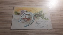Antik karácsonyi üdvözlő képeslap.