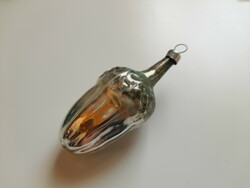 Old glass Christmas tree ornament, acorn, 6.5 cm