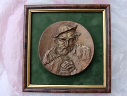 "Johannes Gutenberg" bronz-plakett műalkotás áron alul