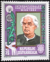 A1700 / Austria 1982 International Kneipp Congress stamp postal clerk