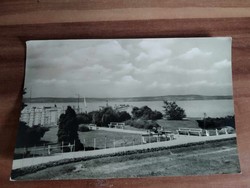 Old photo postcard, Balaton, Siófok, park detail, 1962