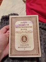 Pest Hungarian commercial bank savings deposit book antique book