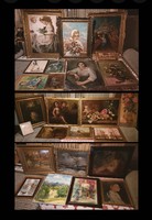 Attention, a large collection of antique paintings and graphics for sale! Names in the description!