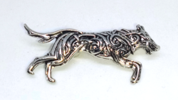 Celtic wolf men's lapel pin, brooch 25