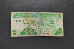 Mauritius 10 rupees 1985