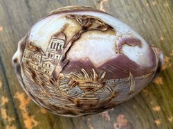 Italian vintage hand carved shell