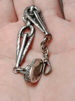 Nice silver officer's pocket watch chain