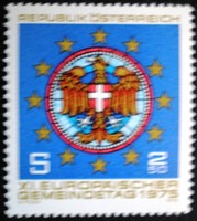 A1484 / Austria 1975 11th European Convention of District Councils stamp postal clerk