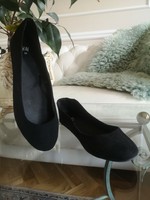 H&M 38-as fekete textilvelúr balerina cipő