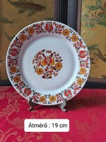 Alföldi porcelain wall decorative plate with folk flower pattern