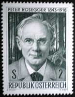 A1267 / Austria 1968 peter rosegger bacteriologist stamp postal clerk