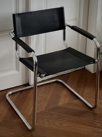 Mart Stam S34 armchair - 6 db csővázas, krómozott, mid century karfás szék