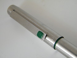 Parker 25 stainless steel ballpoint pen with green logo