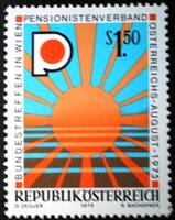 A1490 / austria 1975 association of pensioners stamp postal clerk