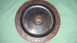 Old industrial artist heavy copper wall plate gallery - Hungarian People's Army - wall plate with a diameter of 30 cm