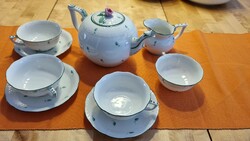 Herend tertia tea set (incomplete), with green leaf pattern