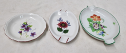 Aquincum and Herend flower pattern porcelain ashtray and ring holder are sold together in perfect condition