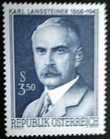 A1266 / austria 1968 karl landsteiner bacteriologist stamp postal clerk