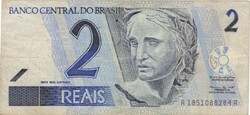 2 Real reais 2001 Brazil