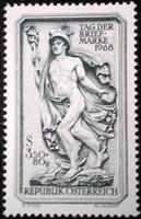 A1277 / Austria 1968 stamp day stamp postal clerk