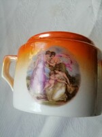 Hollóházi scene sugar bowl