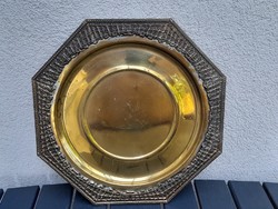 Large heavy copper wall bowl
