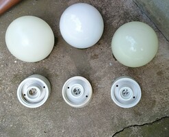 3 db gömb lámpa búra kerámia foglalattal egyben