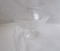 Fruit bowl with tulip pattern, centerpiece, glass serving bowl