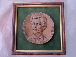 "Petőfi Sándor" bronz-plakett műalkotás áron alul
