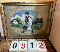 Gobelin 44 x 34 cm, keretben , gyűjtőknek kiváló, lakberendezéshez.0912