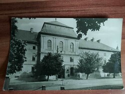 Old photo postcard, Sarospatak, main high school, 1958