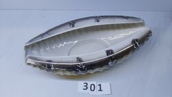 Shell-shaped ceramic bowl, centerpiece, serving bowl.
