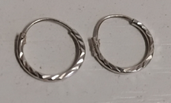 Retro small silver hoop earrings in beautiful new condition