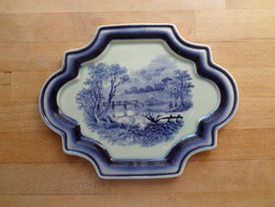 Boch Belgium porcelain plaque bowl 18.5 x 23.5 cm