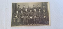 Régi katona csoport kép , fotó - Lampel
